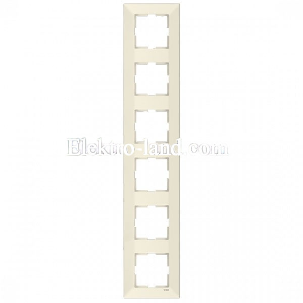 Рамка шестерная вертикальная крем VIKO MERIDIAN  90979036-WH